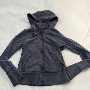 Lululemon Athletica Womens Blue Gray Full Zip Hoodie After Asana Athleisure 6